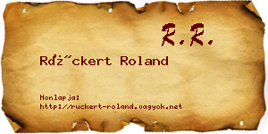 Rückert Roland névjegykártya