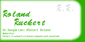 roland ruckert business card