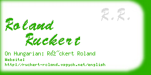 roland ruckert business card